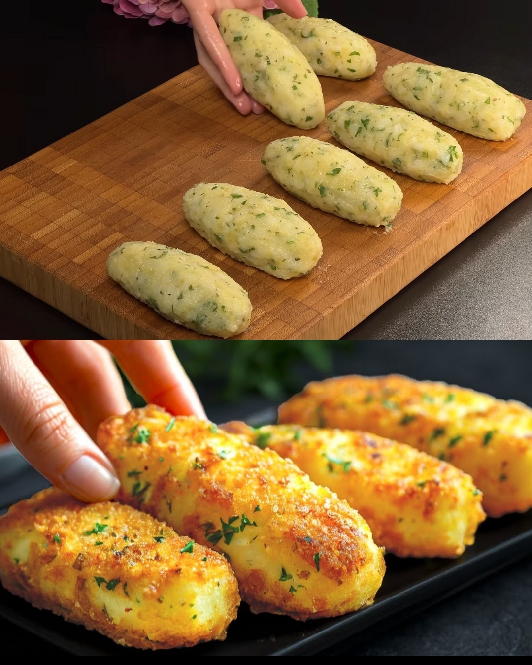 Crispy Golden Rice & Potato Patties with Creamy Garlic-Dill Sauce