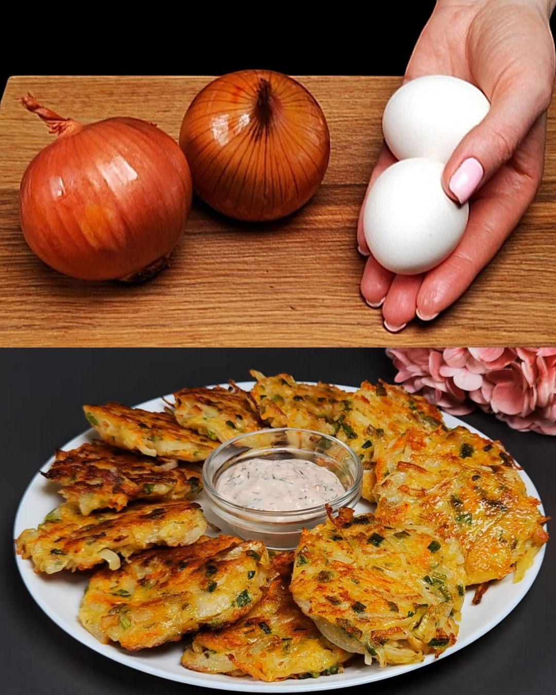 Cheesy Onion Potato Fritters