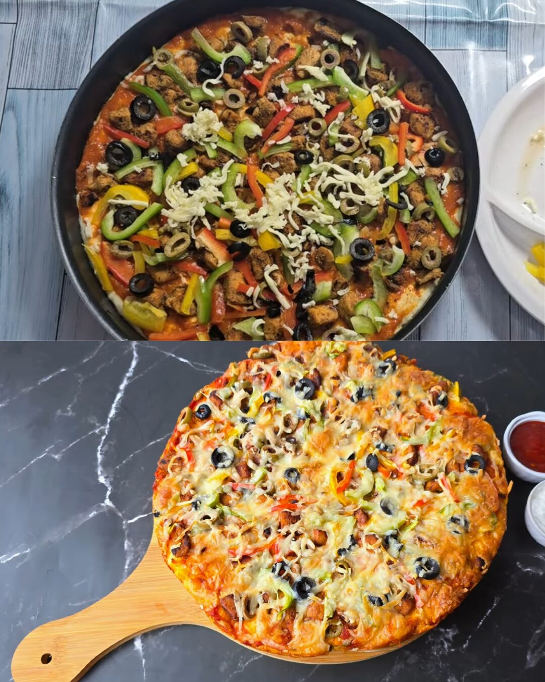 Spicy Chicken Pizza with Seven Spice and Shahi Garam Masala