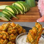 Crispy Mediterranean Fried Zucchini with Refreshing Vegan Tzatziki (Greek-Style Sauce)