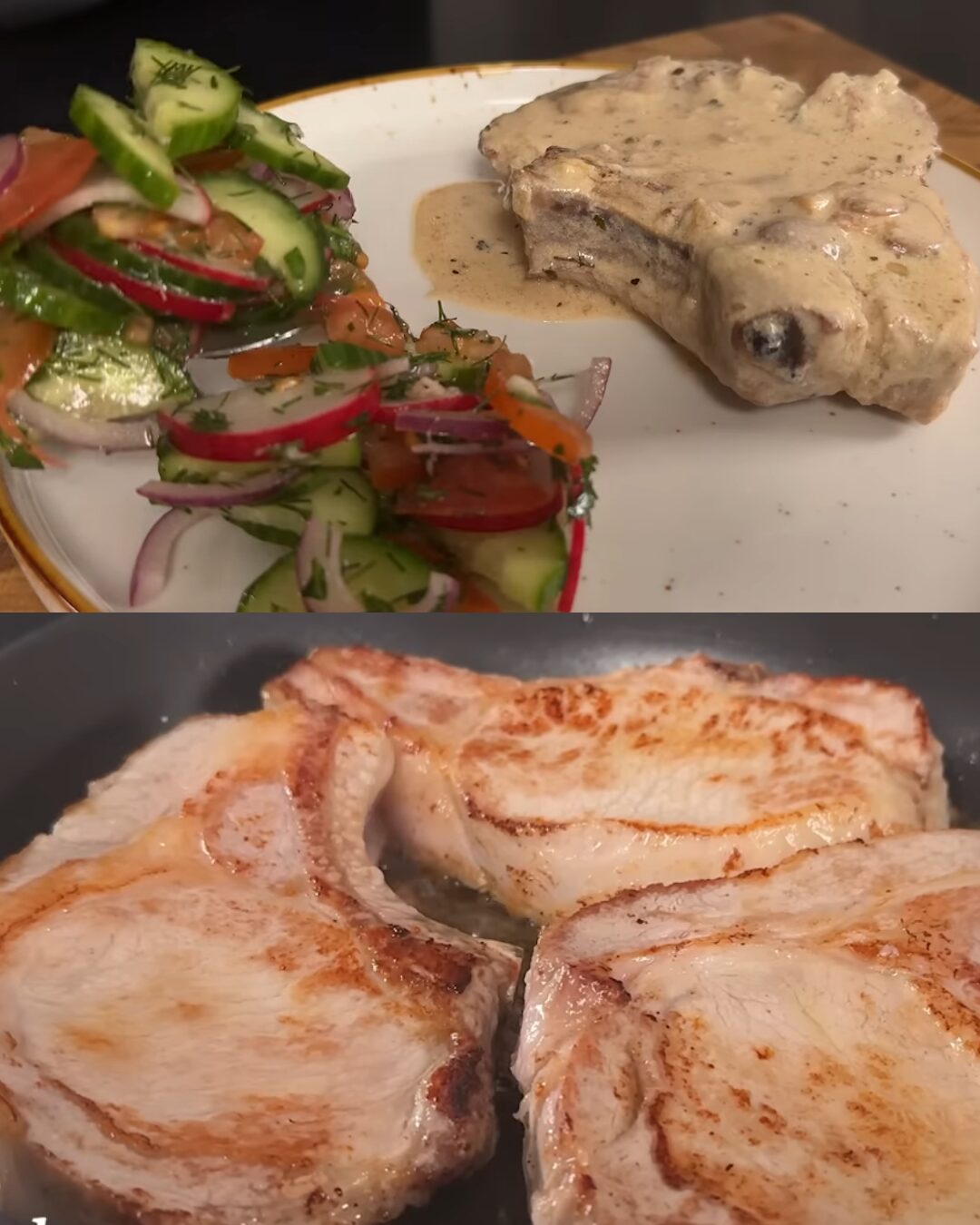 Creamy Pork Steaks with Mushroom Sauce