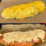 Baked Potato Mince Casserole with Cheese and Creamy Dill Sauce