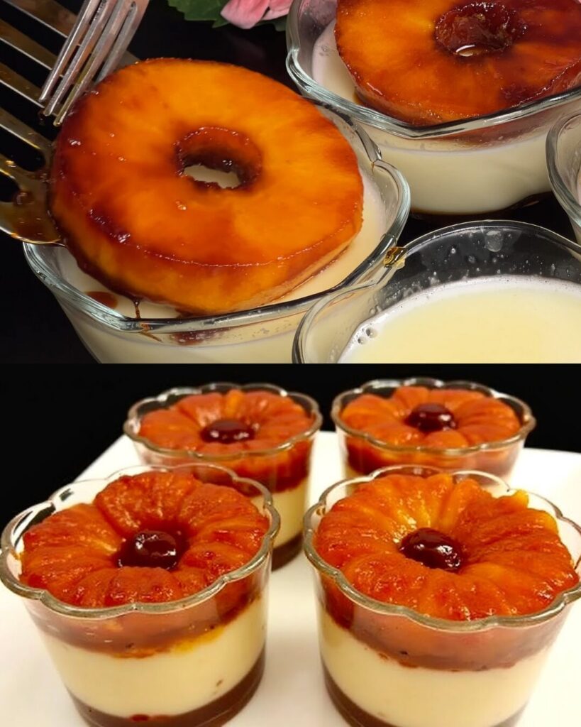 Heavenly Apple Custard Delight with Creamy Gelatin Milk Base finished dish