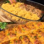 Hearty Baked Beef Patties with Vegetables and Cheddar