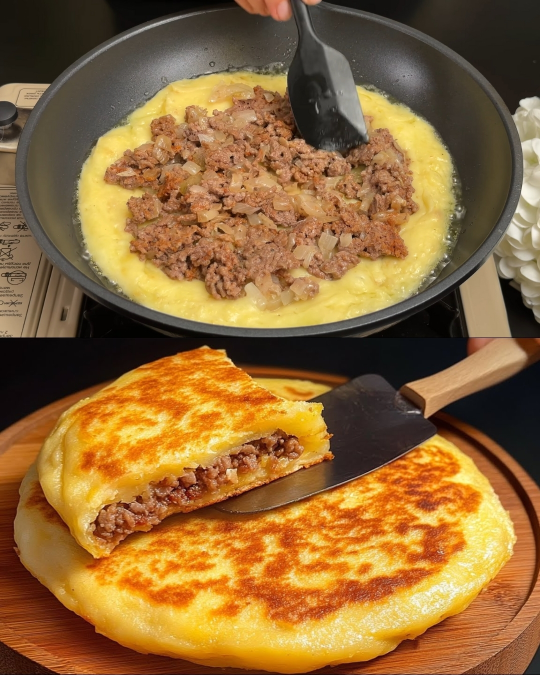 Cheesy Beef & Potato Patties with Zesty Dill Yogurt Sauce