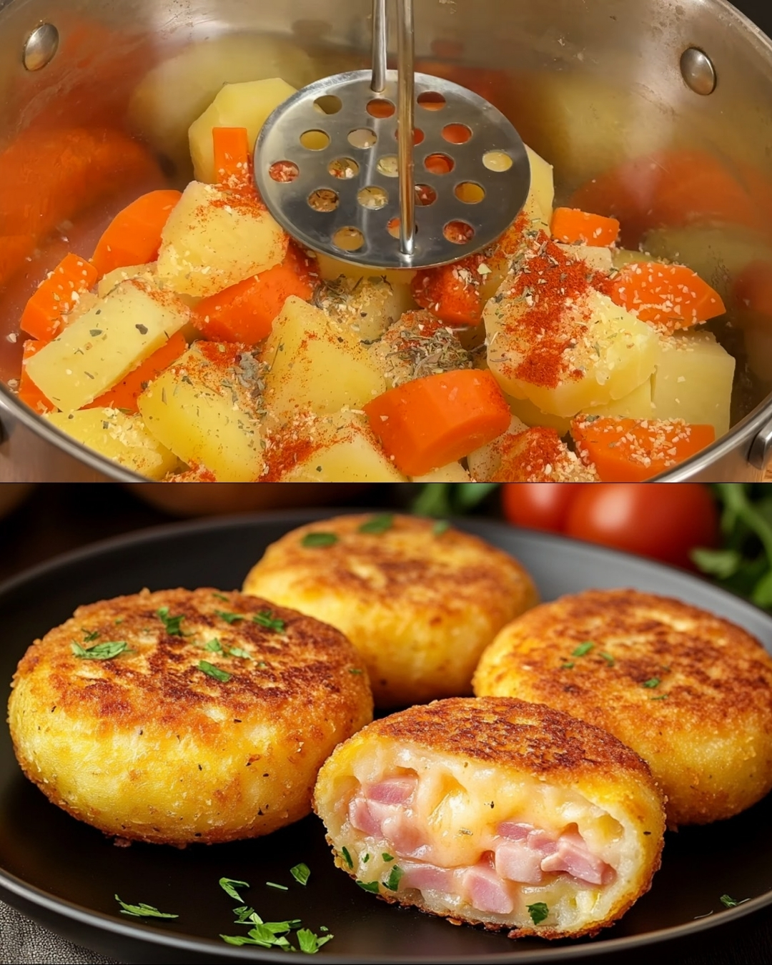 Decadent Cheesy Beef & Potato Patties with Zesty Dill Yogurt Sauce