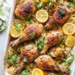 Baked Chicken Legs and Rice