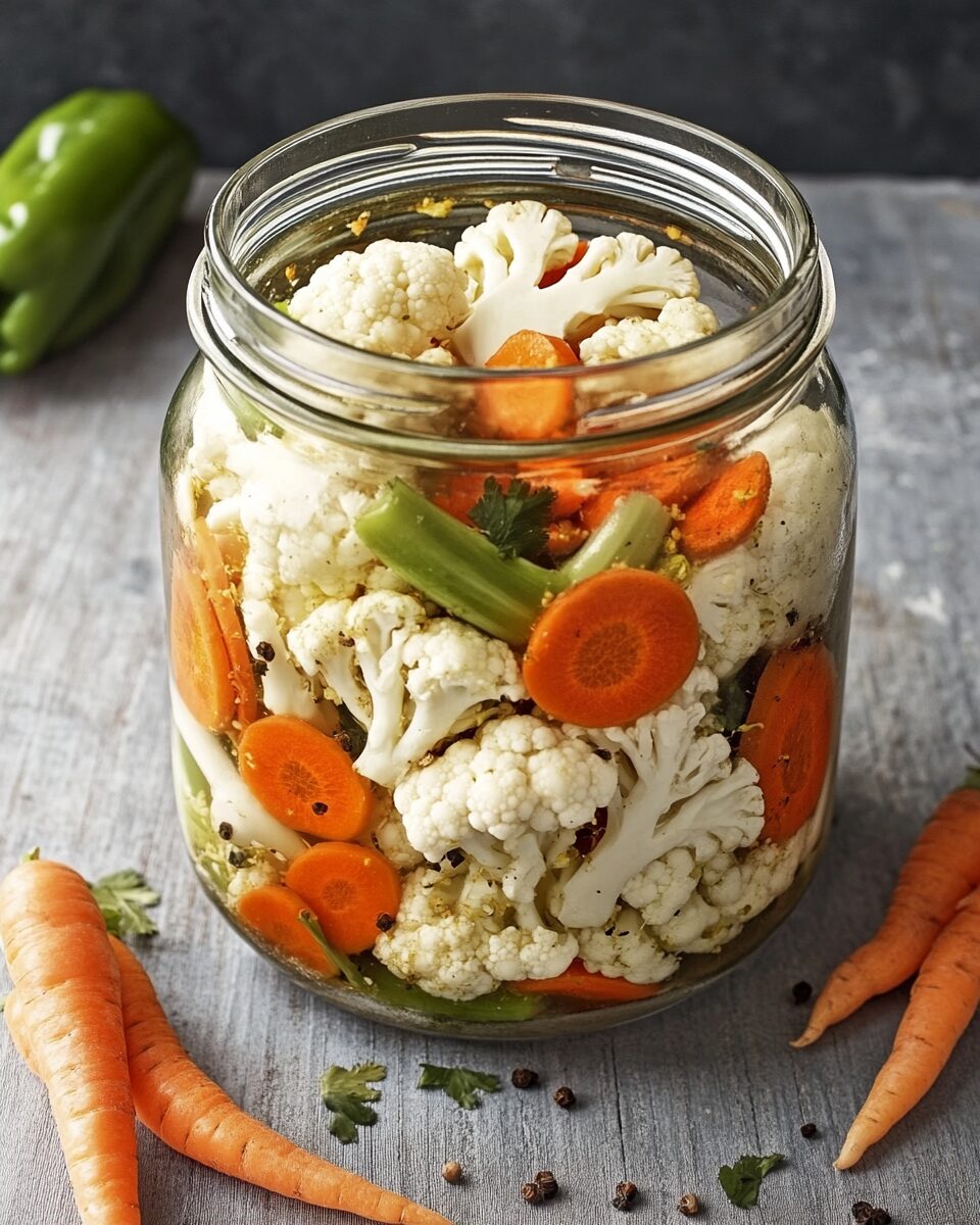 Pickled Cauliflower and Carrots