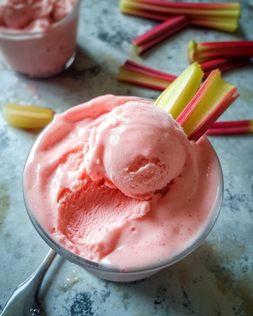 Rhubarb Ice Cream
