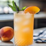 Sparkling Peach Ginger Cooler