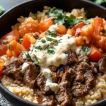 Steak Queso Rice Bowl