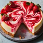 Strawberry Swirl Cheesecake