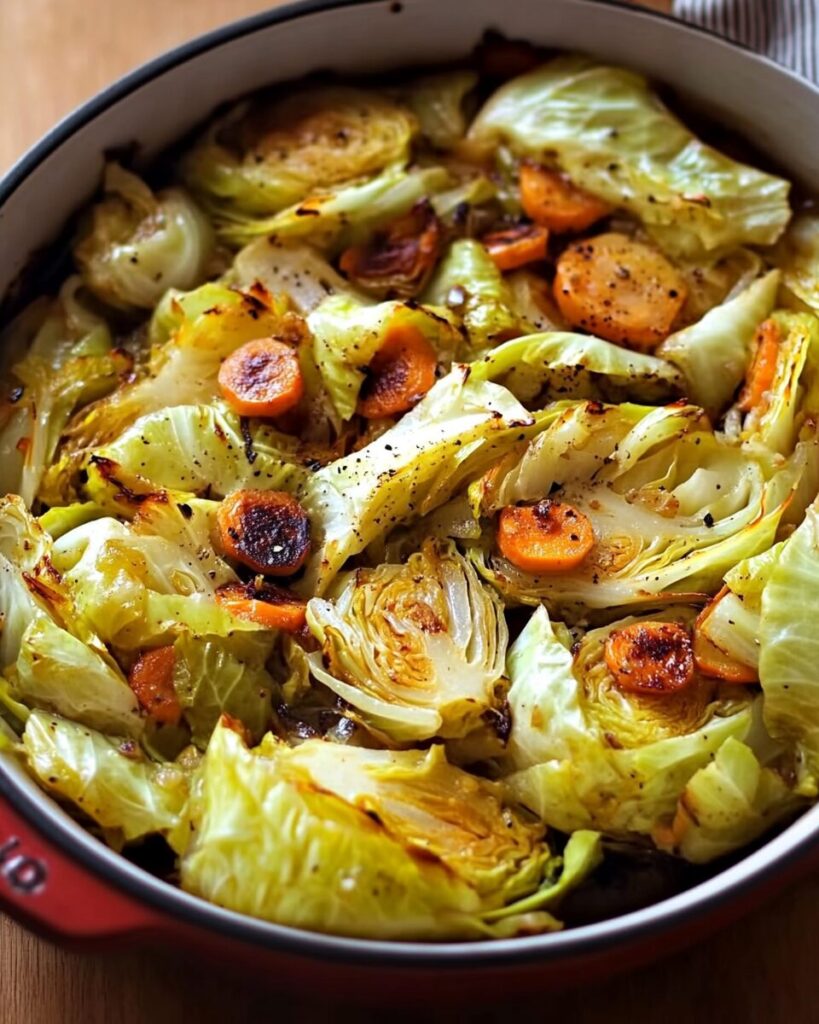 Braised Green Cabbage finished dish