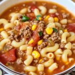 Beef & Tomato Macaroni Soup