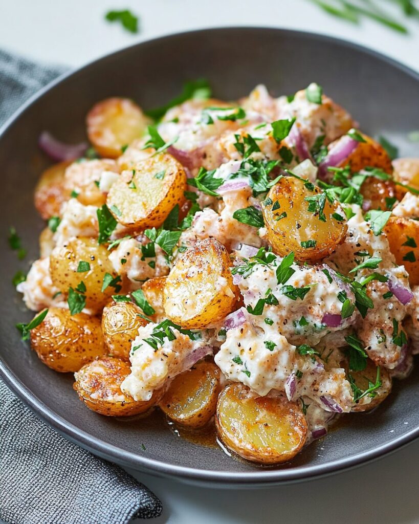 Crispy Smashed Potato Salad