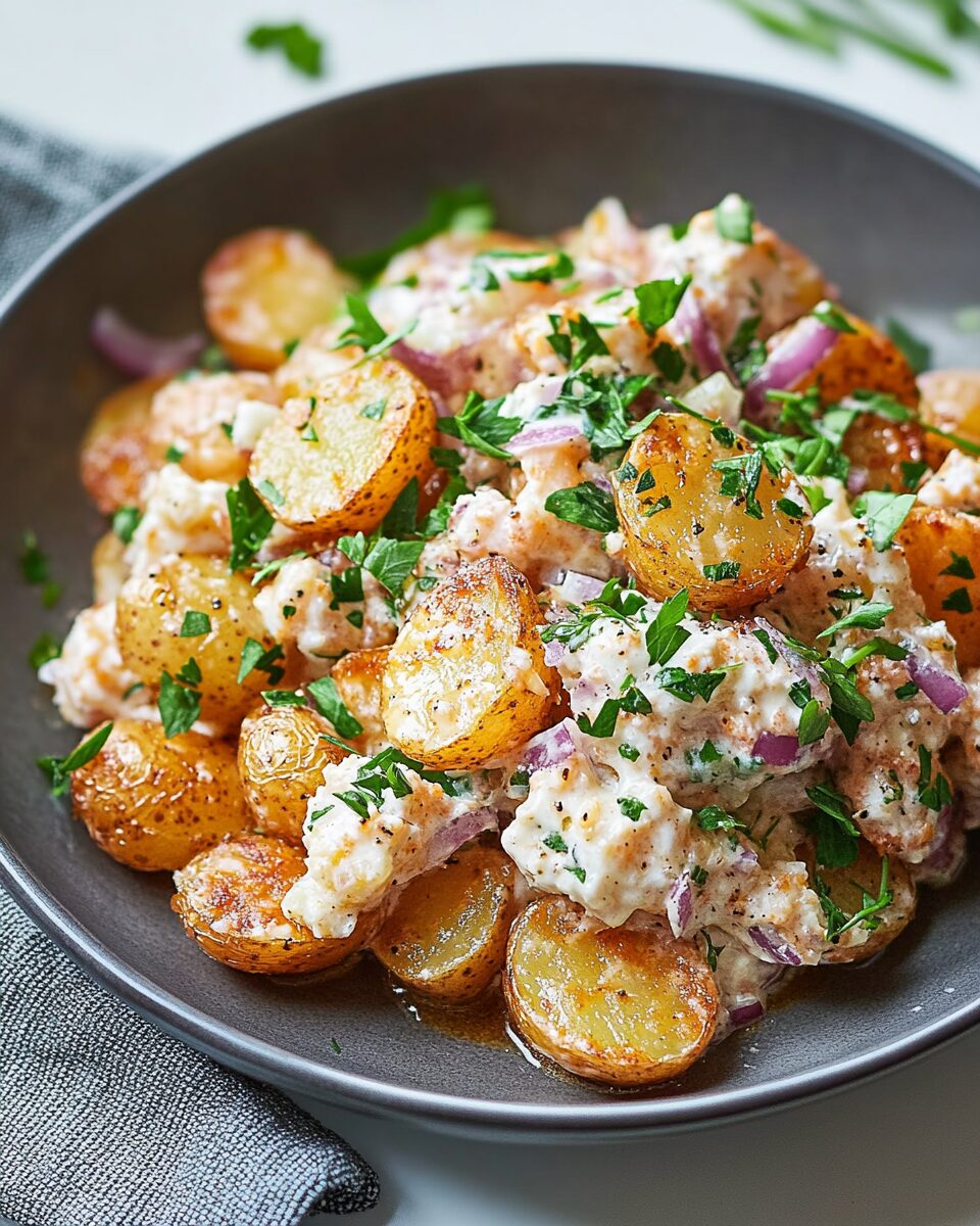 Crispy Smashed Potato Salad
