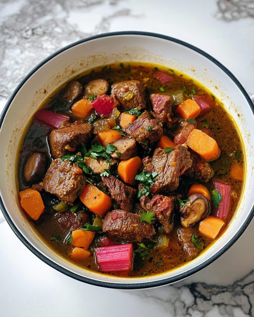 Persian Rhubarb and Herb Stew