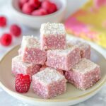 Raspberry Coconut Fudge Bites