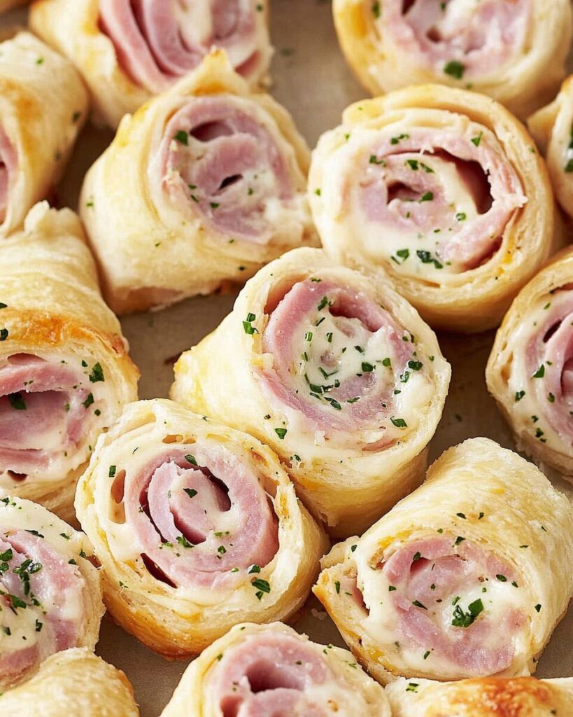 Ham and Cheese Pinwheels finished dish