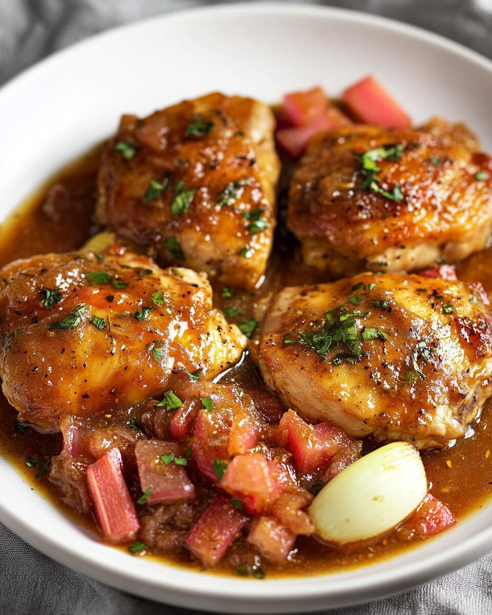 Chicken with Rhubarb Sauce