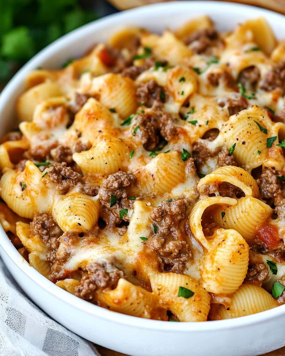 Easy Creamy Beef and Shells