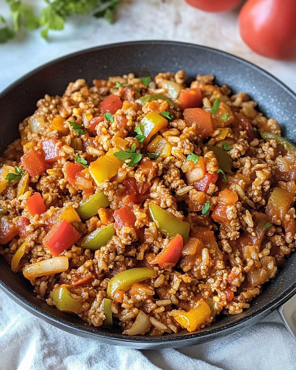 Easy Unstuffed Pepper Skillet