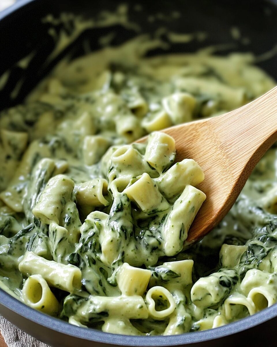 High-Protein Creamy Spinach Pasta