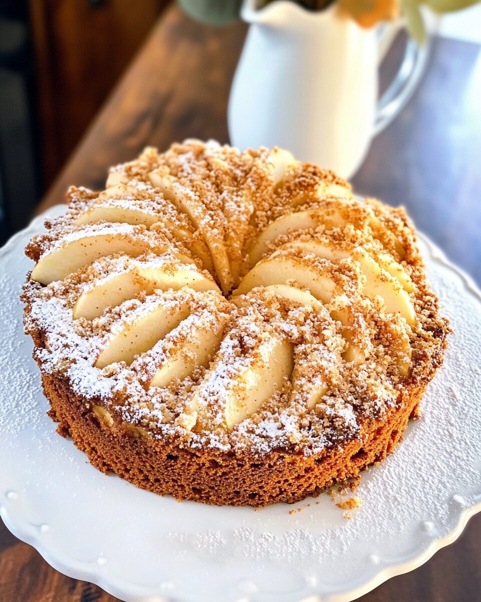 Honey Crisp Apple Frangipani Breakfast Cake