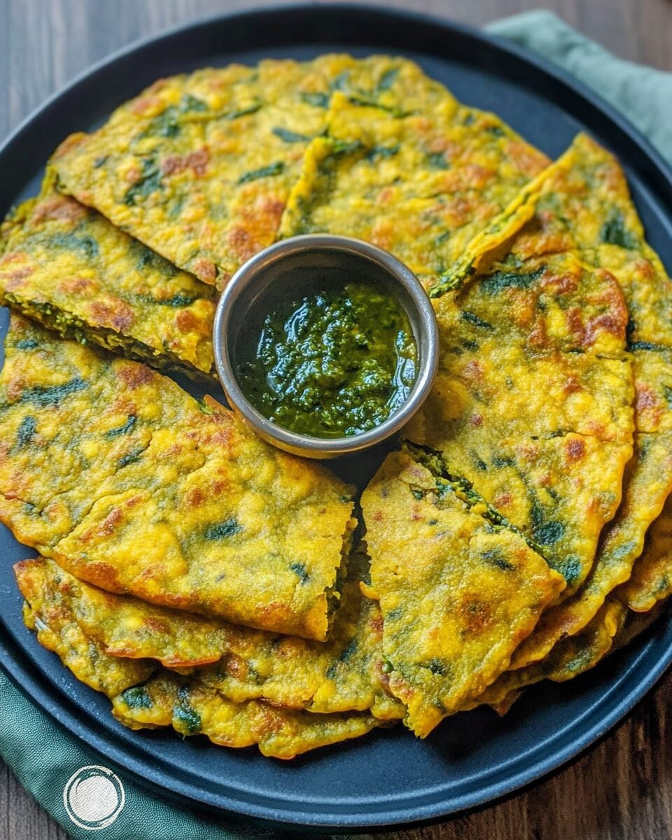Moong Dal Spinach Chilla