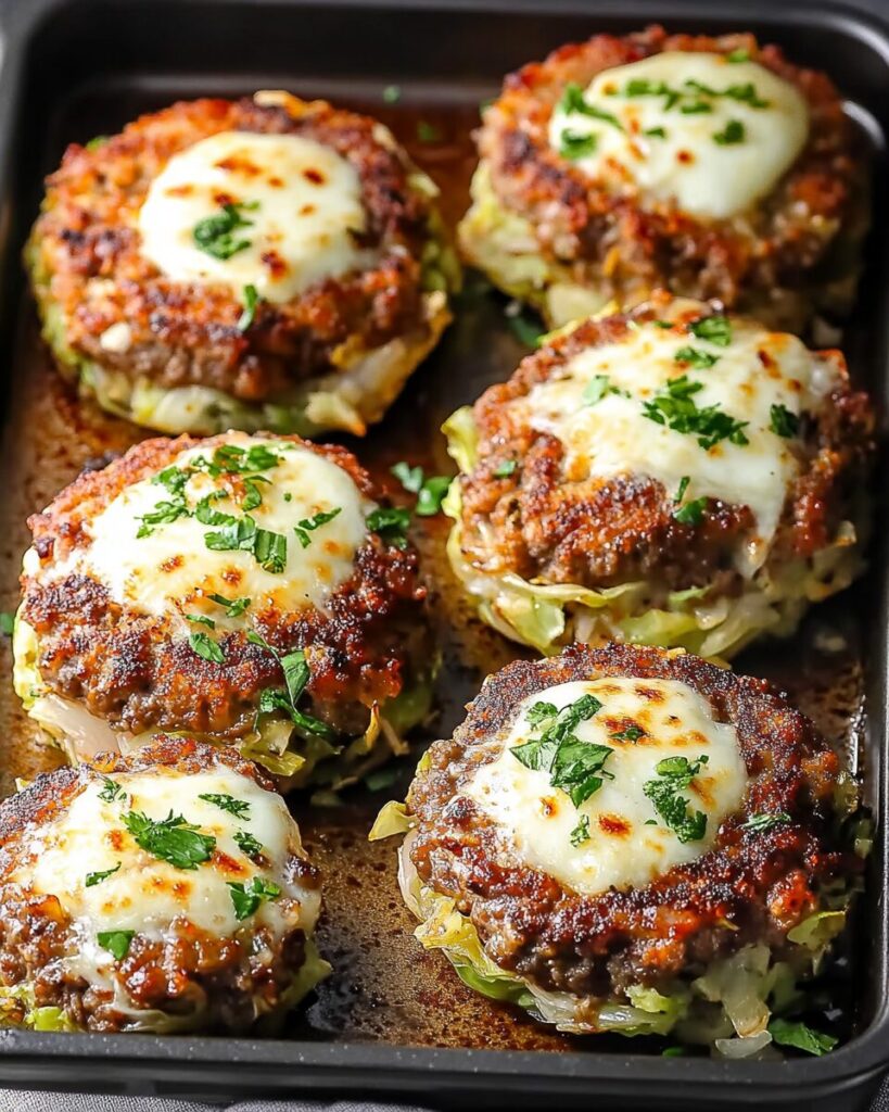 Oven-Baked Cabbage Burgers finished dish