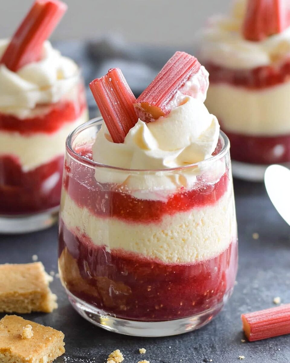 Rhubarb Cheesecake Creams