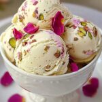 Rose Pistachio Cheesecake Ice Cream