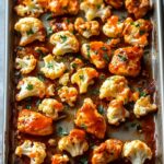 Buffalo Chicken and Cauliflower Bake