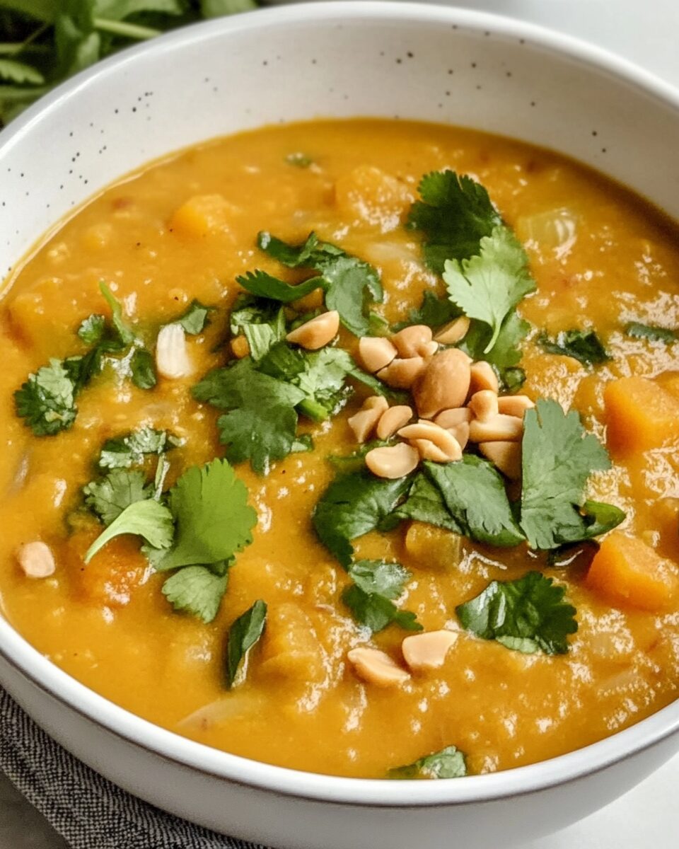 Thai Butternut Squash and Red Lentil Soup