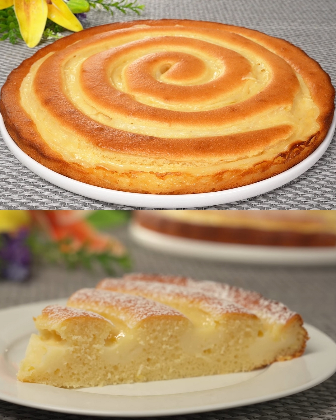 Lemon Custard Yogurt Cake – A Zesty, Creamy Delight