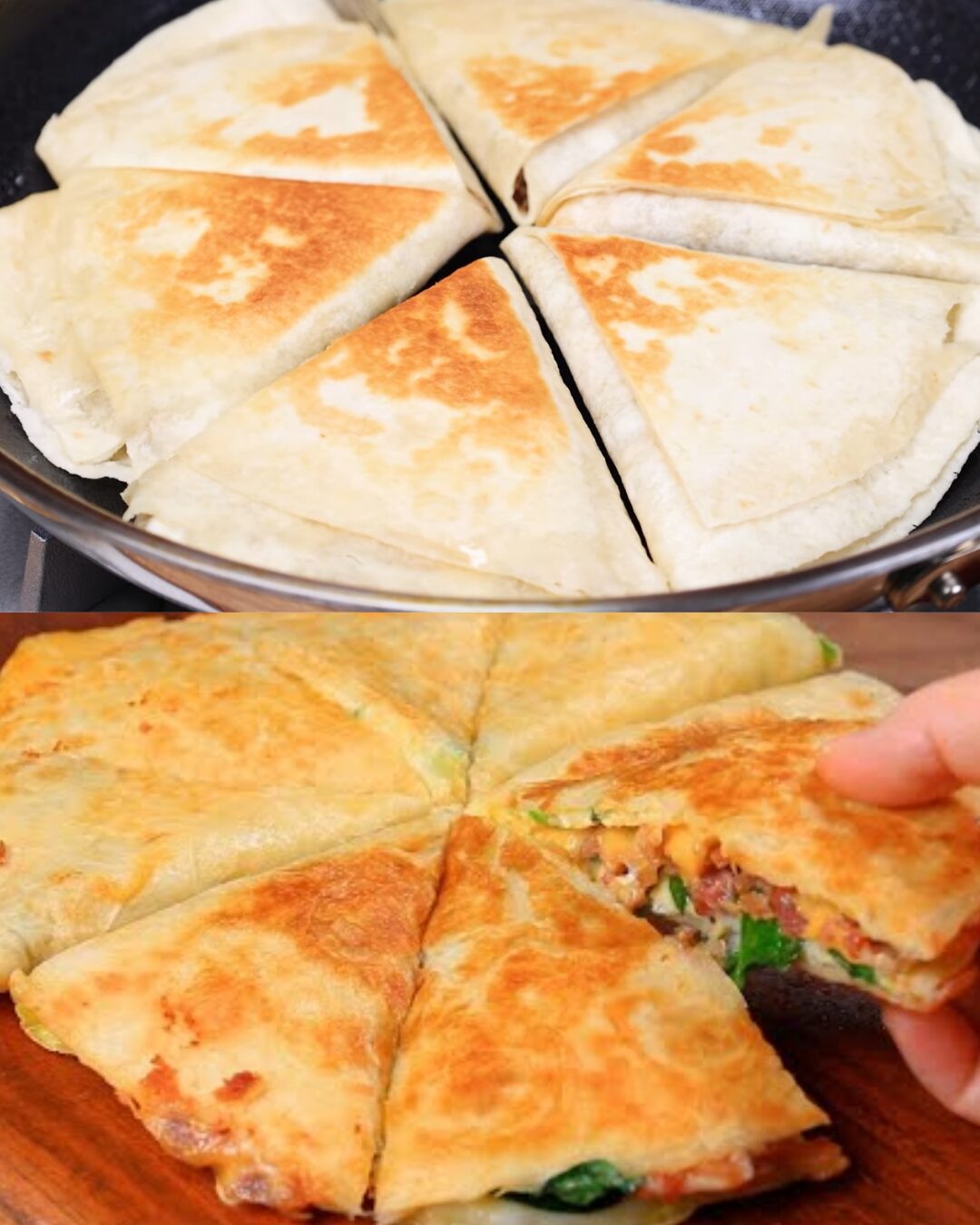 Cheesy Folded Egg Tortilla
