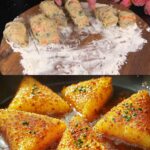 Crispy Potato & Mushroom Croquettes with Fresh Herb Yogurt Salad