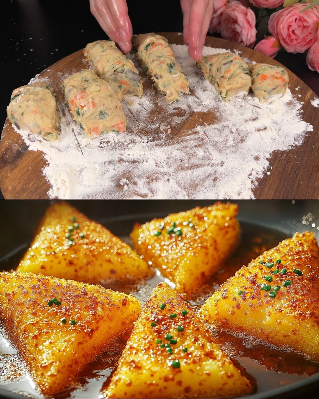 Crispy Potato & Mushroom Croquettes with Fresh Herb Yogurt Salad
