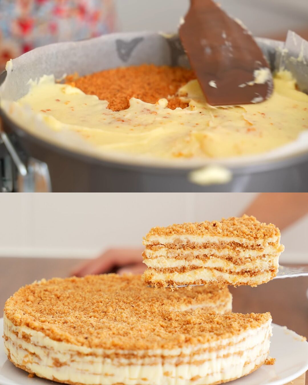 No-Bake Summer Delight: A Simple and Irresistible Cream Crumb Cake
