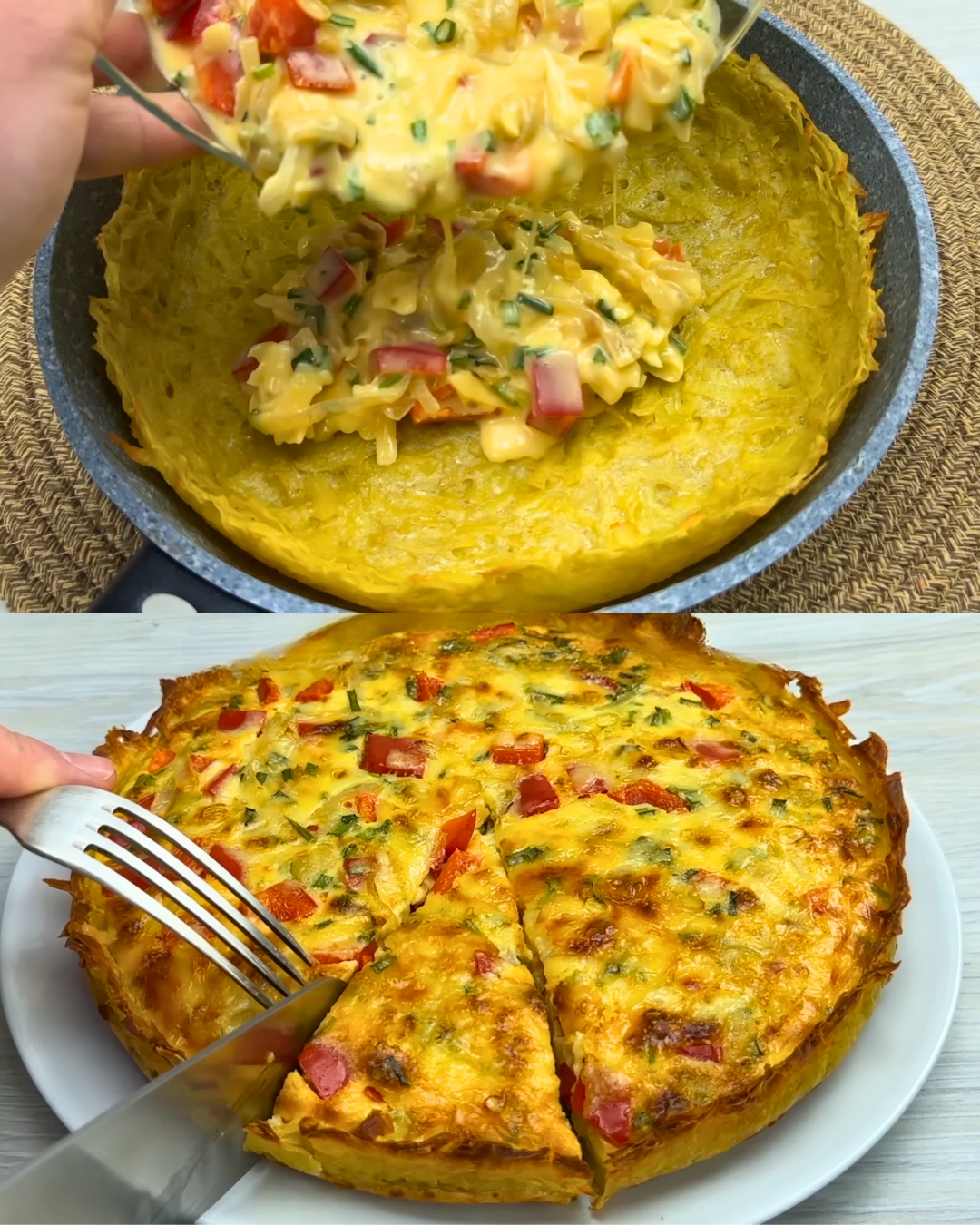 Potato and Pepper Egg Bake