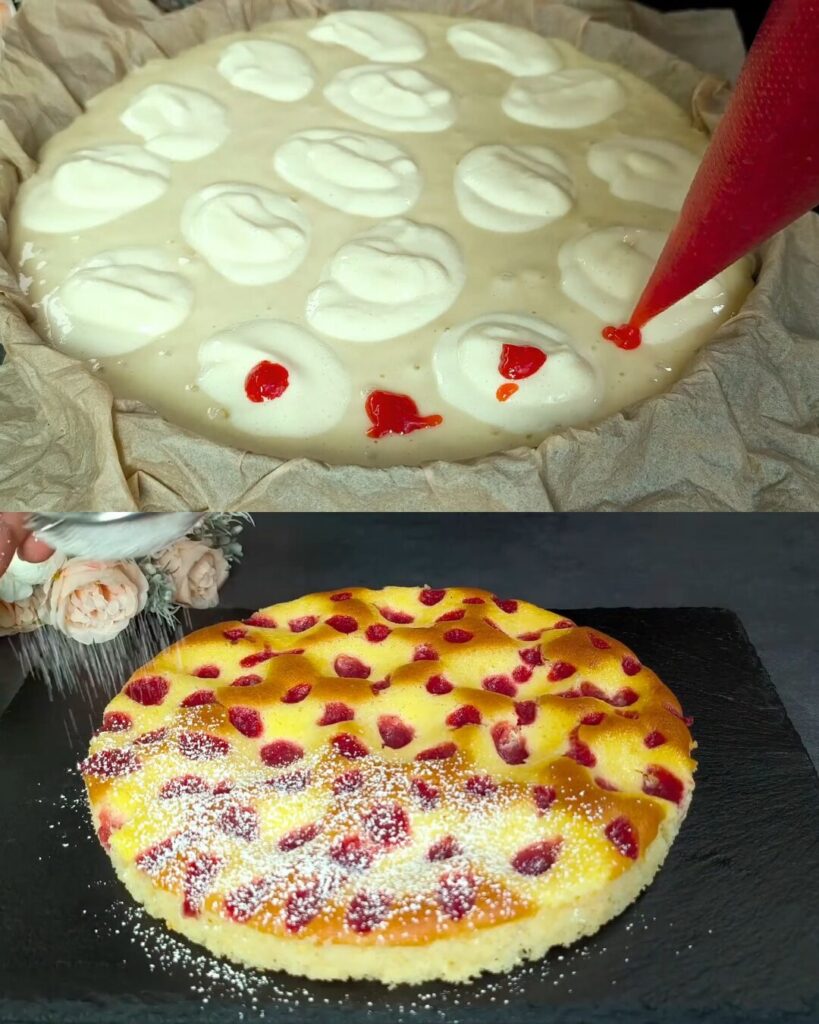 Strawberry Cream Cheese Cake finished dish