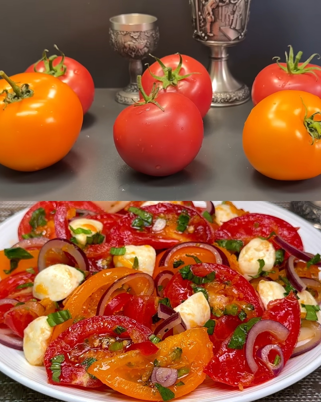 Roasted Tomato and Mini Mozzarella Salad