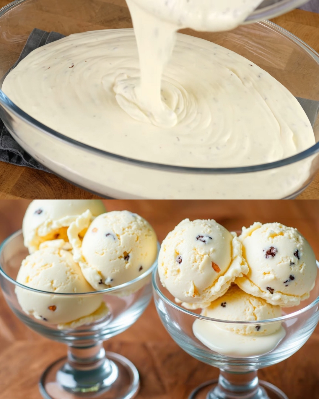 Homemade chocolate ice cream