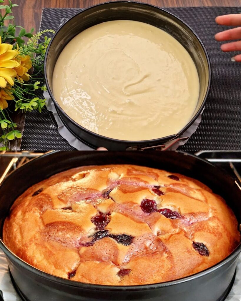 Cherry Syrup Vanilla Cake