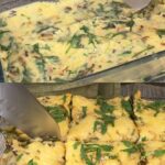 Cheesy Mushroom and Potato Casserole with Fresh Herb Salad