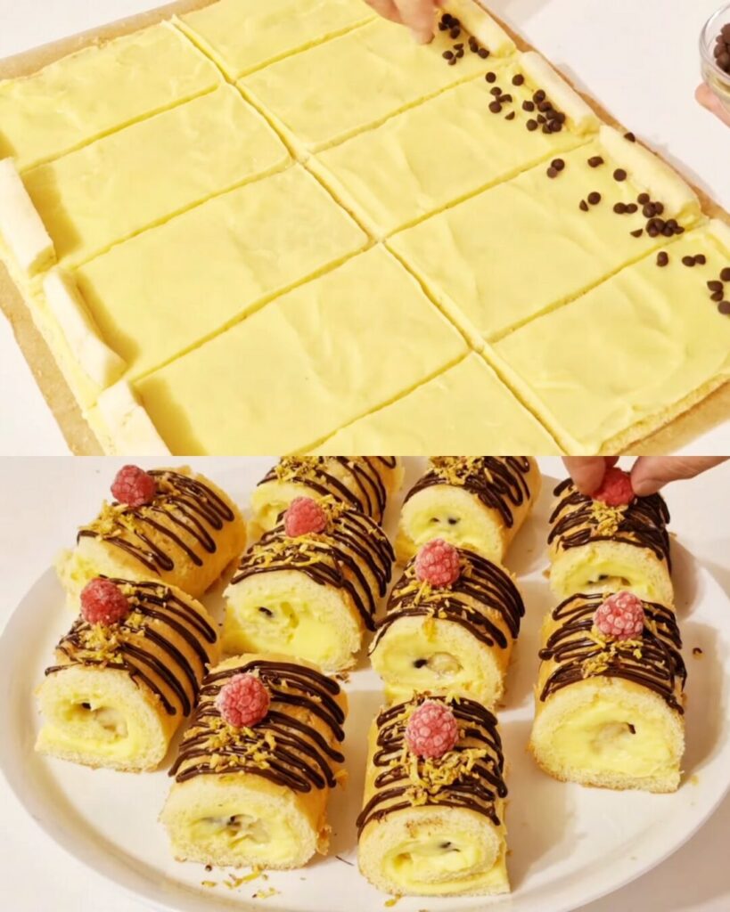 Banana Chocolate Cream Swiss Roll