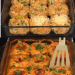 Cabbage-Rice Beef Meatballs in Creamy Tomato Sauce
