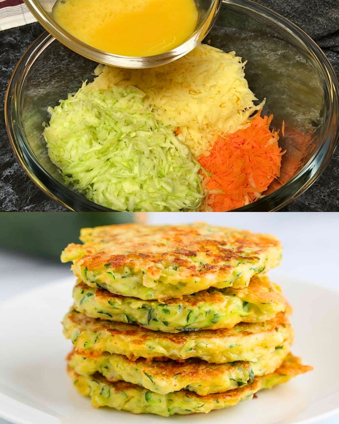 Baked Vegetable Fritters with Cheese