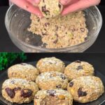 Apple Banana Oat Energy Bars with Nuts and Cranberries
