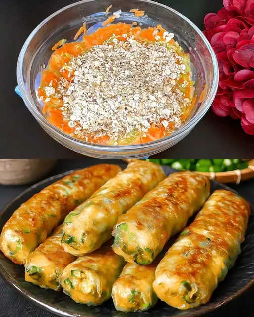 Zucchini and Carrot Veggie Cakes with Creamy Dill Sauce